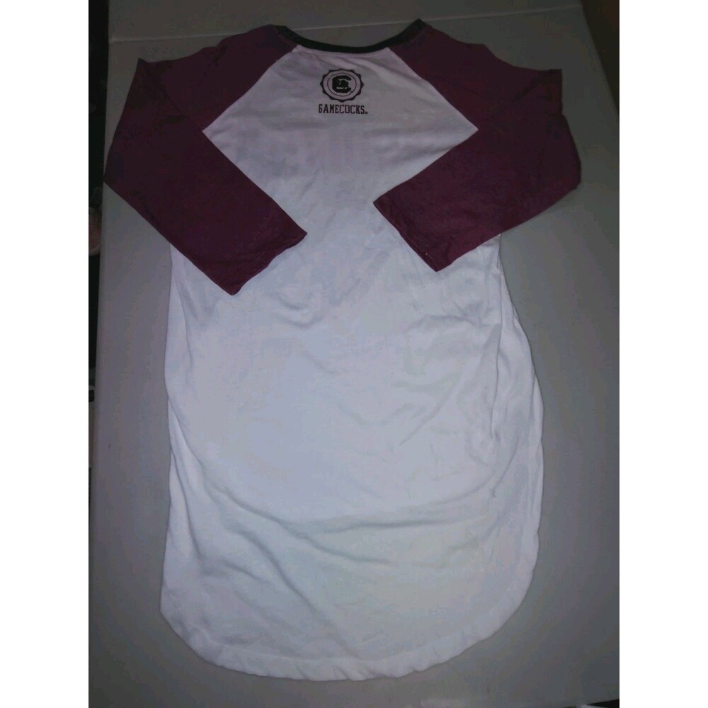 Three Square South Carolina Gamecocks Baseball Tee Shirt Raglan XL Burgundy... - Picture 9 of 11